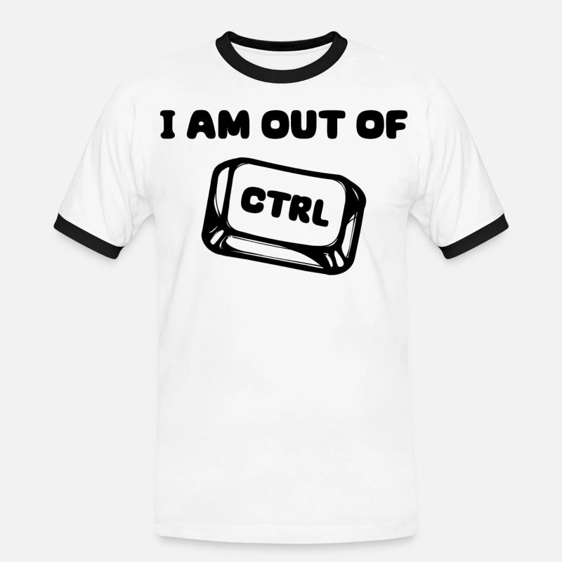 Softwareentwickler Developer Statement Code Debug - Männer Kontrast-T-Shirt - Weiß/Schwarz