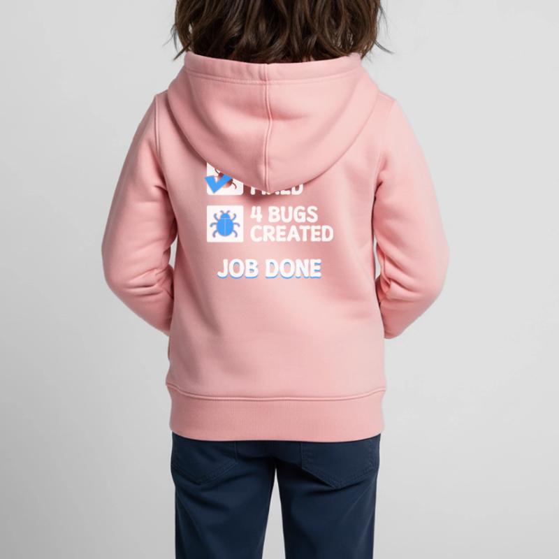 Bugfixing Developer Bugs Code Statement Computer Science Kids Premium Organic Zip-up Hoodie
