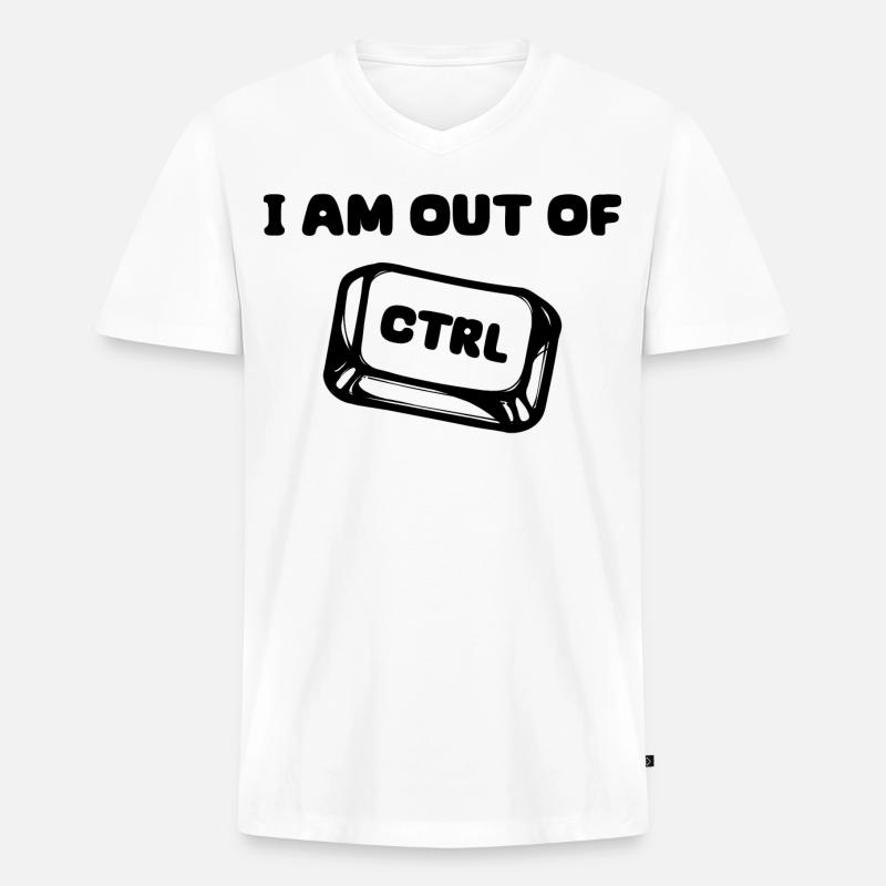 Softwareentwickler Developer Statement Code Debug - Männer Premium Bio T-Shirt mit V-Ausschnitt - Weiß