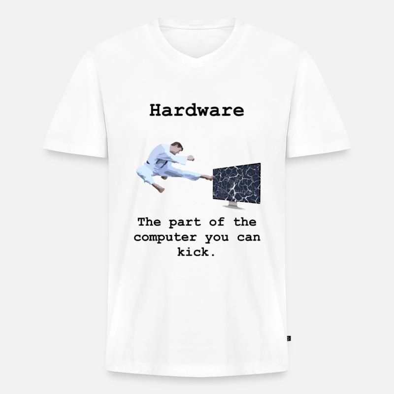 Programming Programmierer Informatik Hardware - Männer Premium Bio T-Shirt mit V-Ausschnitt - Weiß