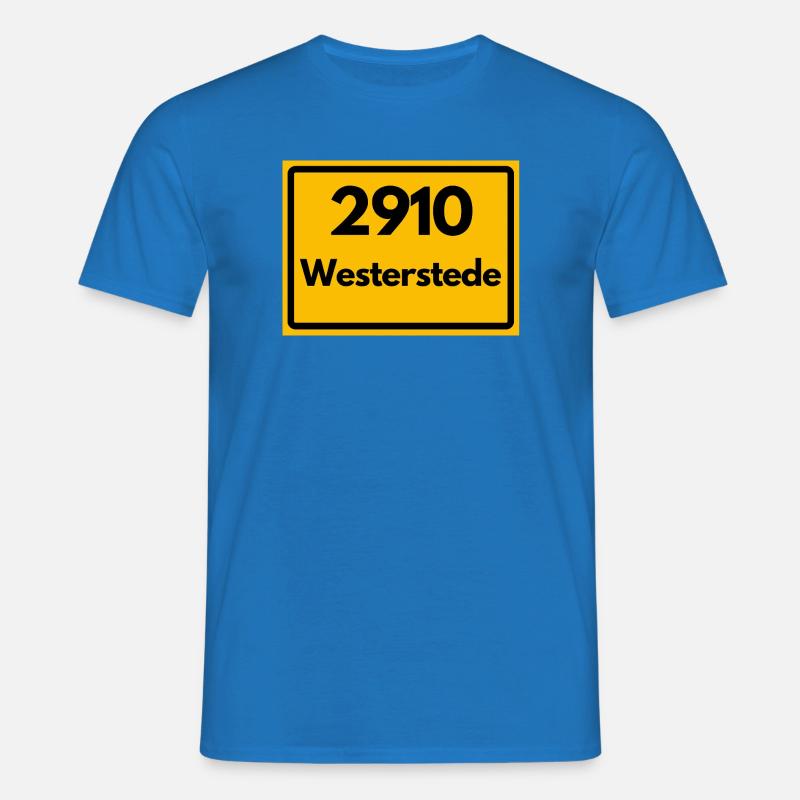 OLD POSTCODE POSTCODE RETRO 2910 WESTERSTEDE - Men's T-Shirt - royal blue