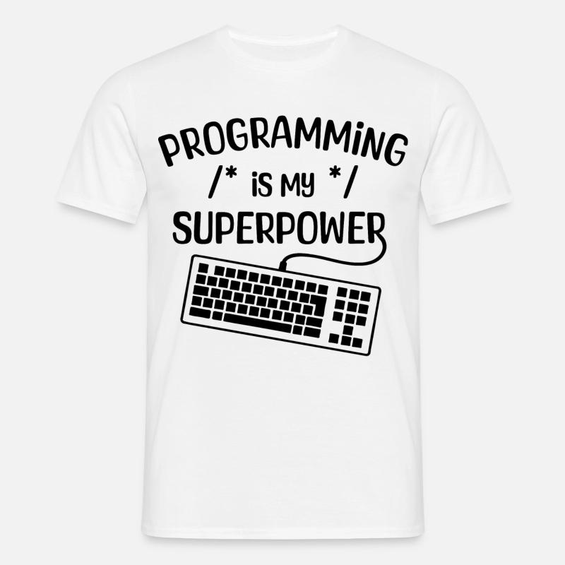 Computerfreak Statement Developer Programmierer - Männer T-Shirt - Weiß