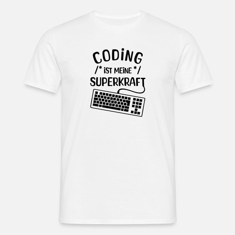 Computer Code Statement Developer Computerfreak - Männer T-Shirt - Weiß
