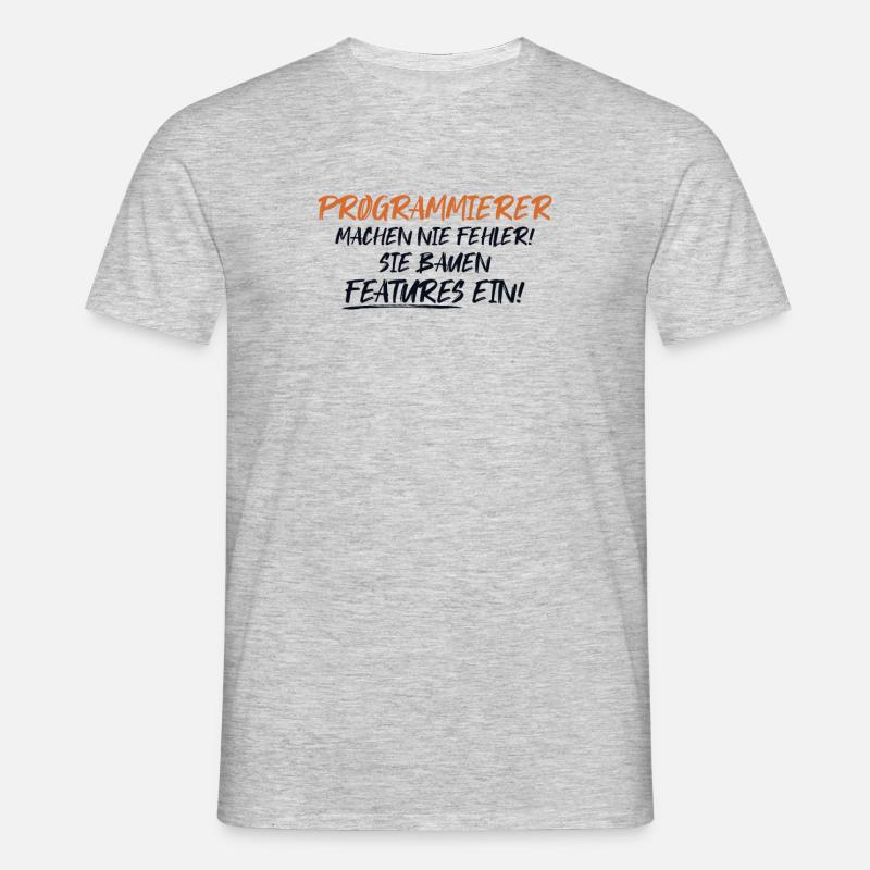 Programmierer Bauen Features Developer Coder - Männer T-Shirt - Grau meliert
