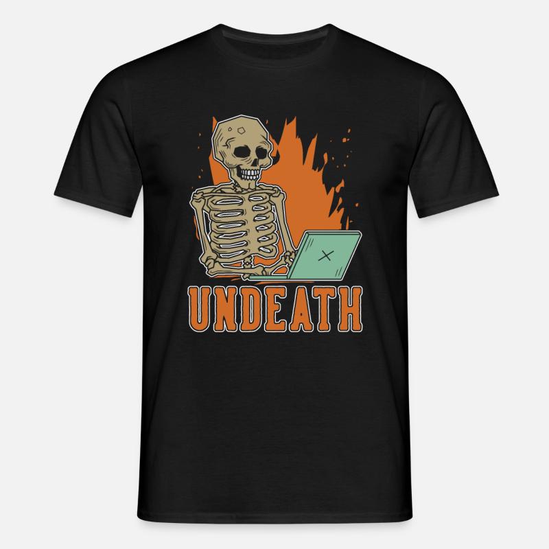Developer Coder Programmer Skeleton Undeath - Men's T-Shirt - black
