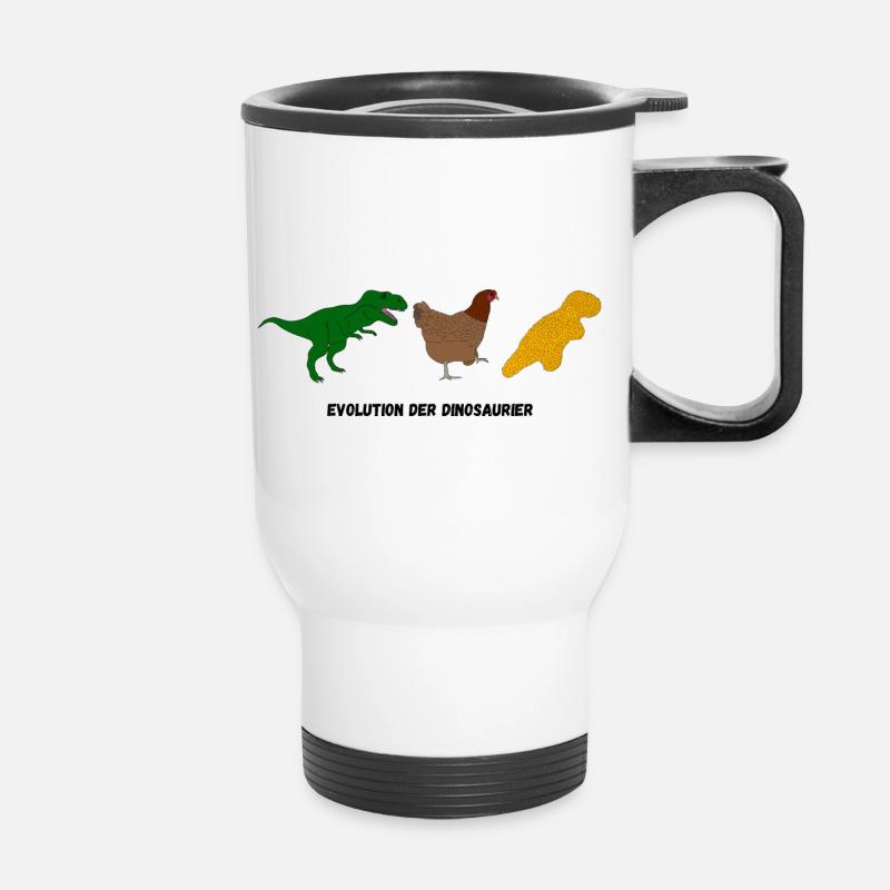 Evolution of dinosaurs - Thermal mug with handle - white