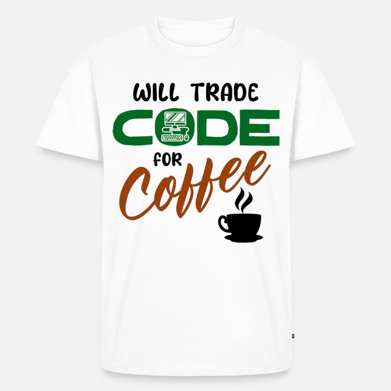 Code Statement Developer Computerfreak Informatik - Männer Premium Bio T-Shirt - Weiß