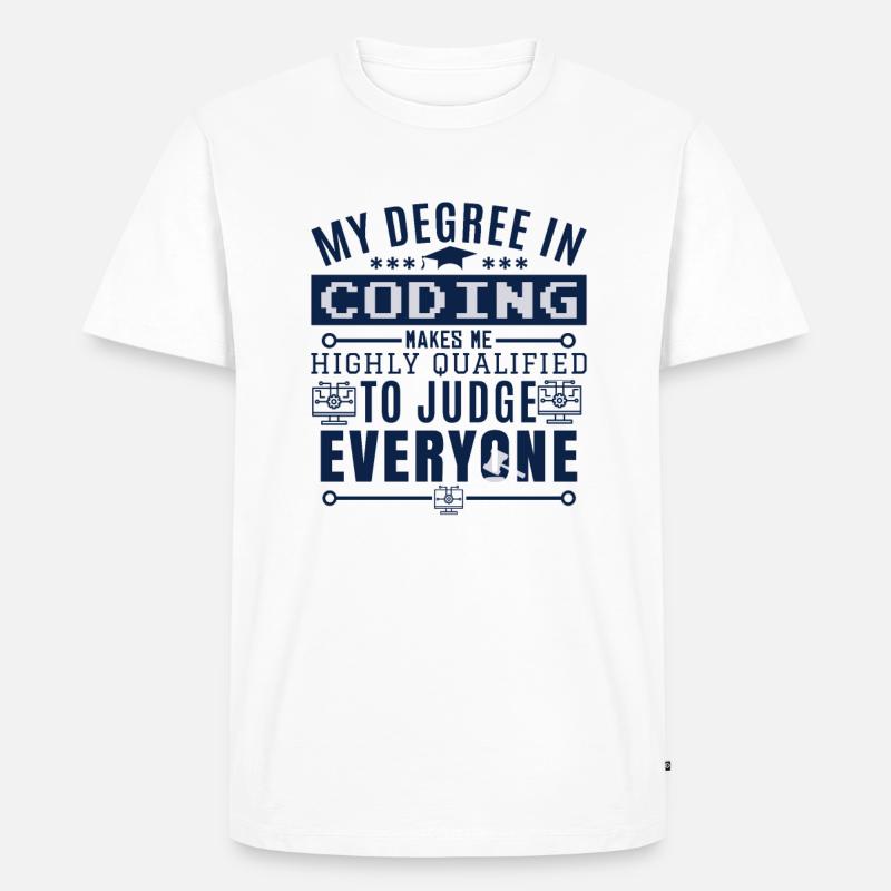 Coder | Programmer | Software Developer - Men's Premium Organic T-Shirt - white