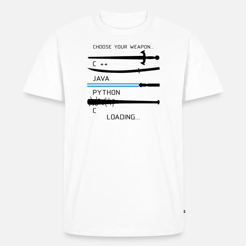 Coding Java Programmer Profession Gift - Men's Premium Organic T-Shirt - white