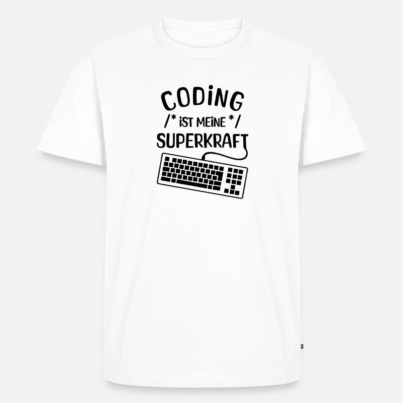 Computer Code Statement Developer Computergeek - Men's Premium Organic T-Shirt - white