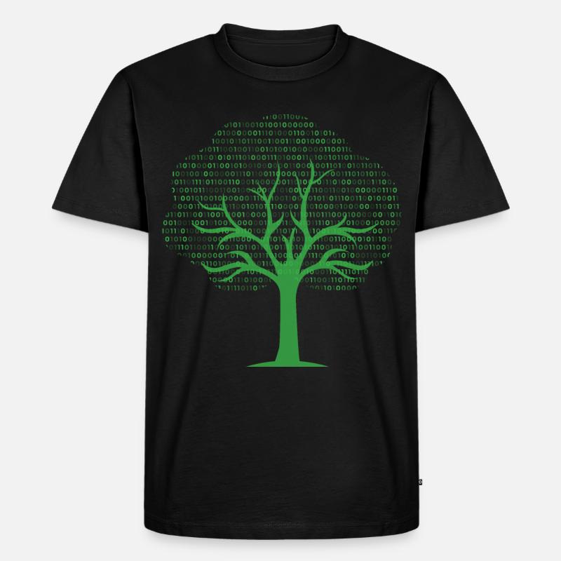 Binary Tree... Programmierer & Nerd - Männer Premium Bio T-Shirt - Schwarz