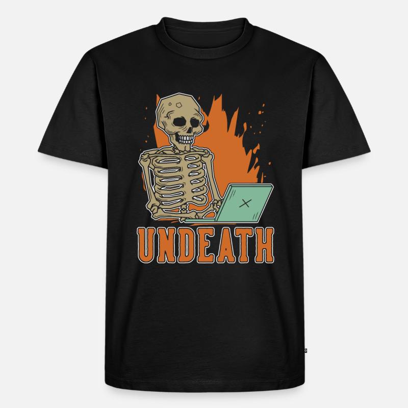 Developer Coder Programmer Skeleton Undeath - Men's Premium Organic T-Shirt - black
