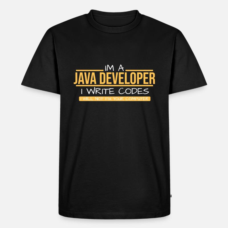 Java Developer - Männer Premium Bio T-Shirt - Schwarz