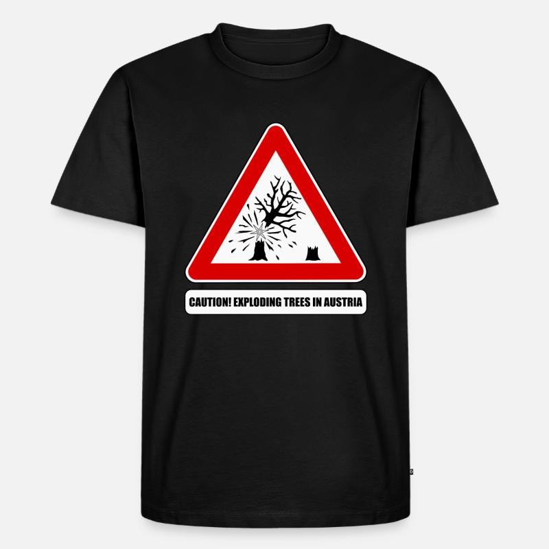 exploding trees, exploding trees Austria - Men's Premium Organic T-Shirt - black