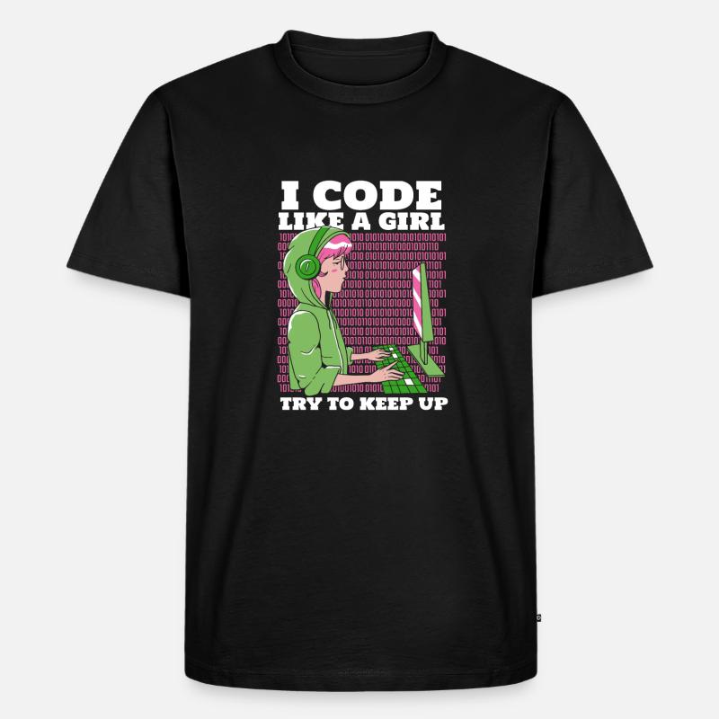 Developer Coder Programmer - Men's Premium Organic T-Shirt - black