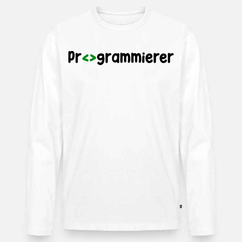Programmer, Developer, Web Developer, Scripting - Men's Premium Organic Long Sleeve Shirt - white