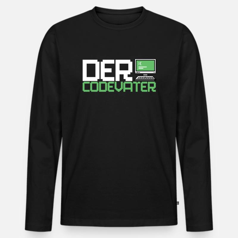 Entwickler Coder Programmierer Computer - Männer Premium Bio Langarmshirt - Schwarz