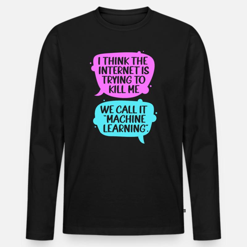 GPT Programmierer Coder - Männer Premium Bio Langarmshirt - Schwarz