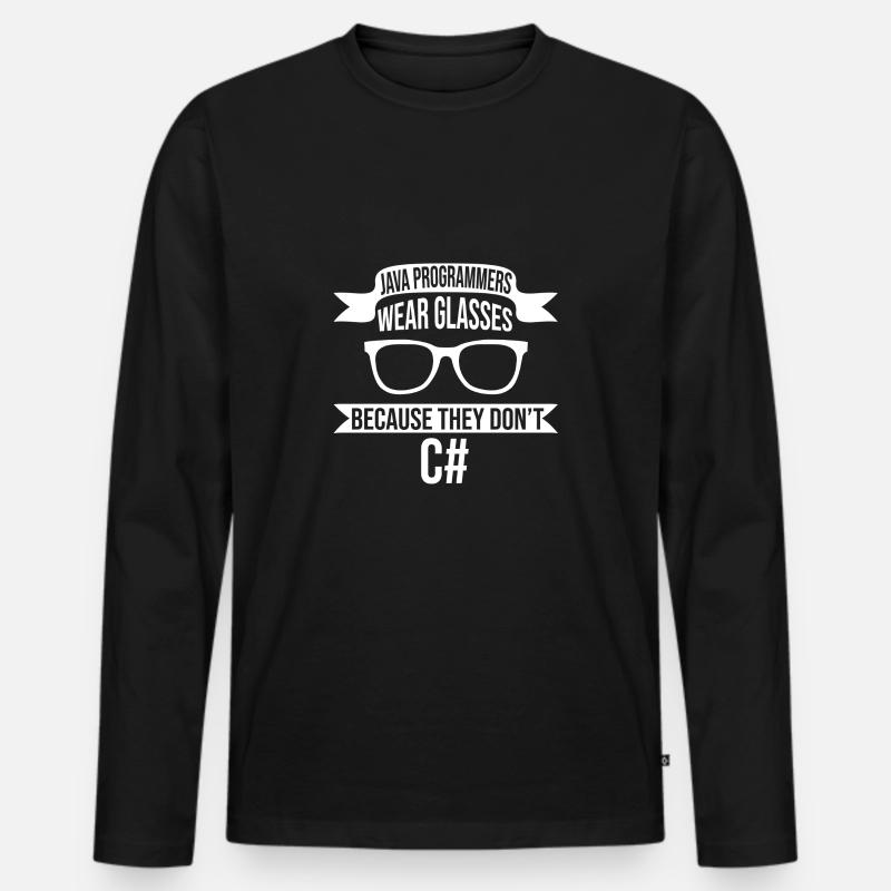 Java Programmierer - Männer Premium Bio Langarmshirt - Schwarz