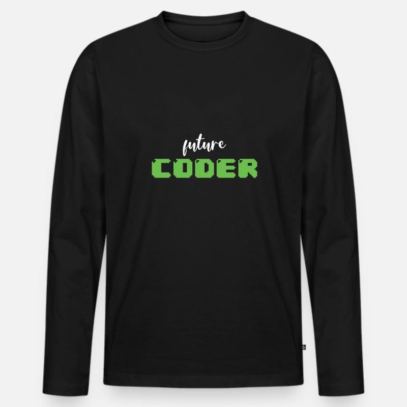 Future Coder Nerdy Programming - Men's Premium Organic Long Sleeve Shirt - black