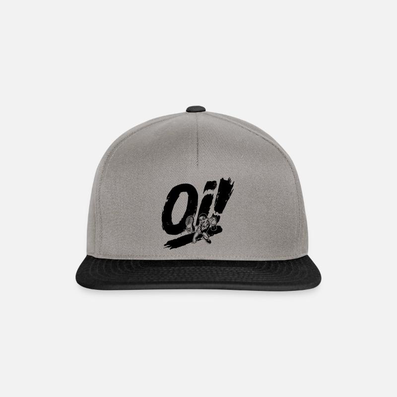 Oi! - Dancing Skinhead (black) - Snapback Cap - graphite/black