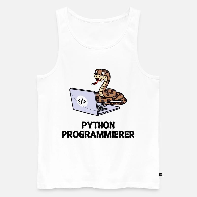 Programmer Computer Code Developer Statement - Men's Premium Organic Tank Top - white