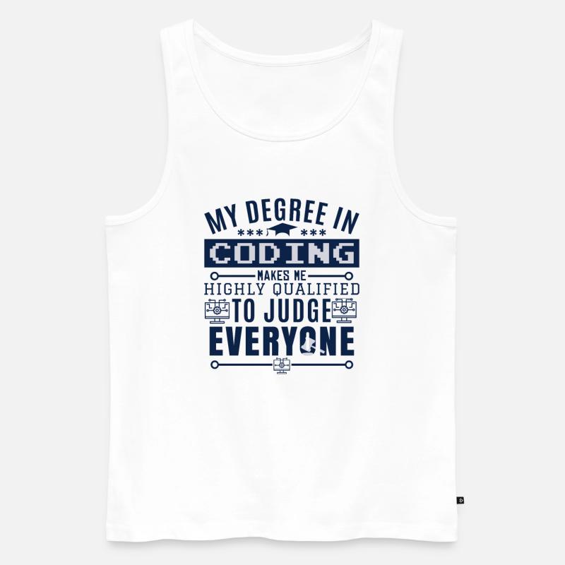 Coder | Programmer | Software Developer - Men's Premium Organic Tank Top - white
