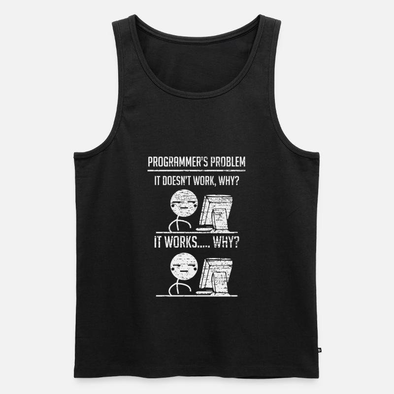 Programming programmers coding - Men's Premium Organic Tank Top - black