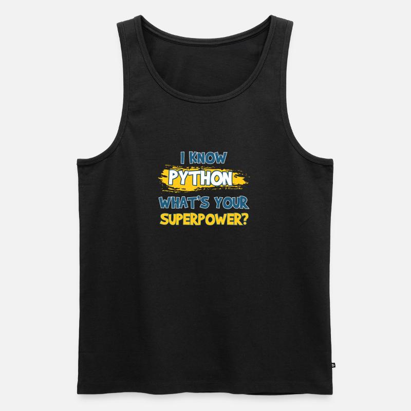 Programmer Python - Men's Premium Organic Tank Top - black