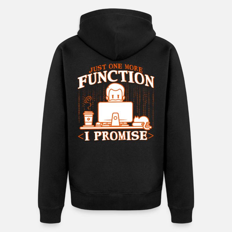 Software developer Computerfreak Programmer - Unisex Premium Organic Zip Hoodie - black