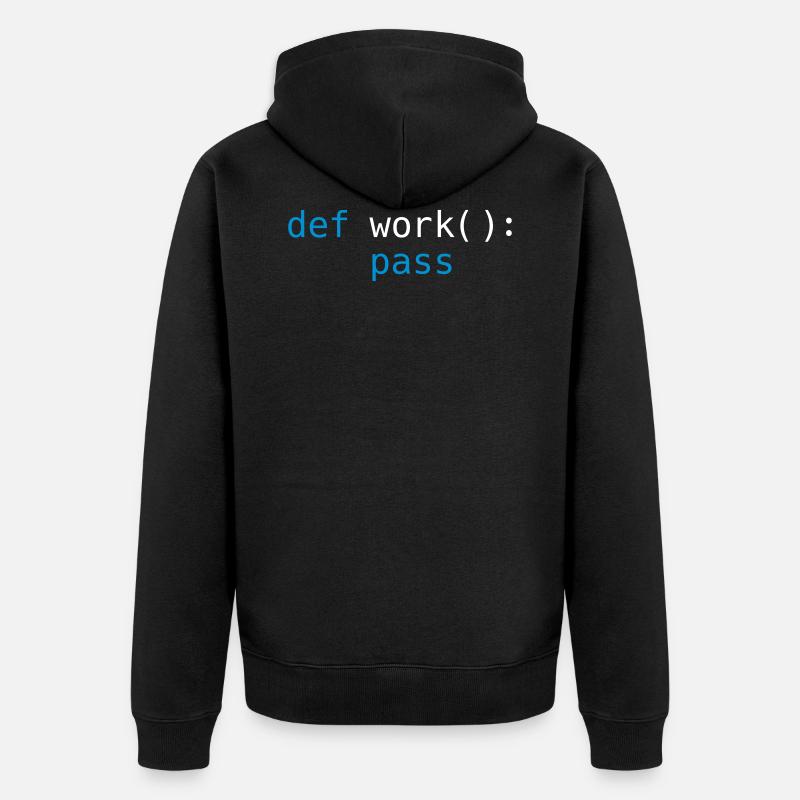 Python pass work - Unisex Premium Bio Zip Hoodie - Schwarz