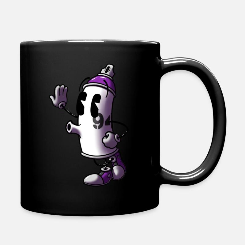 Aerosol-Graffiti - Tasse einfarbig - Schwarz