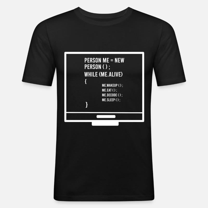 Codierung Programmierung Computerprogrammierer - Männer Slim Fit T-Shirt - Schwarz