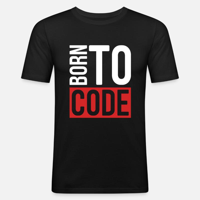 Programmierer Coder Software Entwickler - Männer Slim Fit T-Shirt - Schwarz