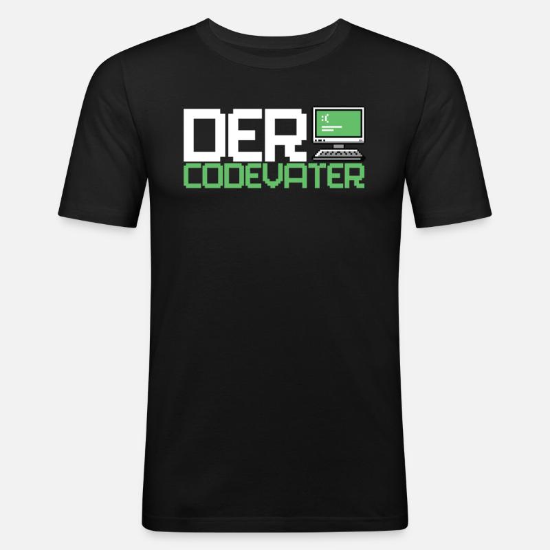 Entwickler Coder Programmierer Computer - Männer Slim Fit T-Shirt - Schwarz