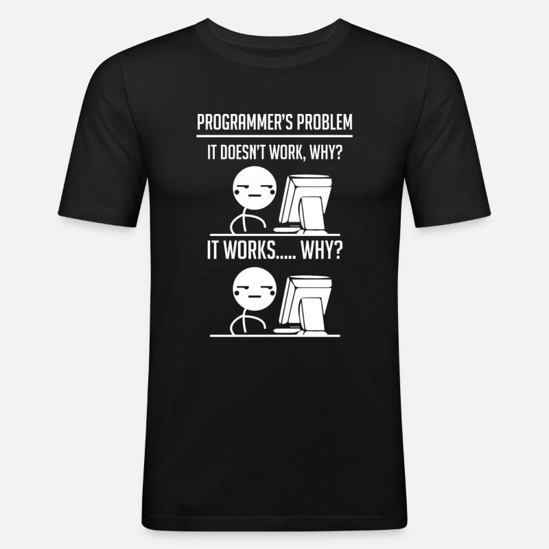 Programmer Code Developer - Men's Slim Fit T-Shirt - black
