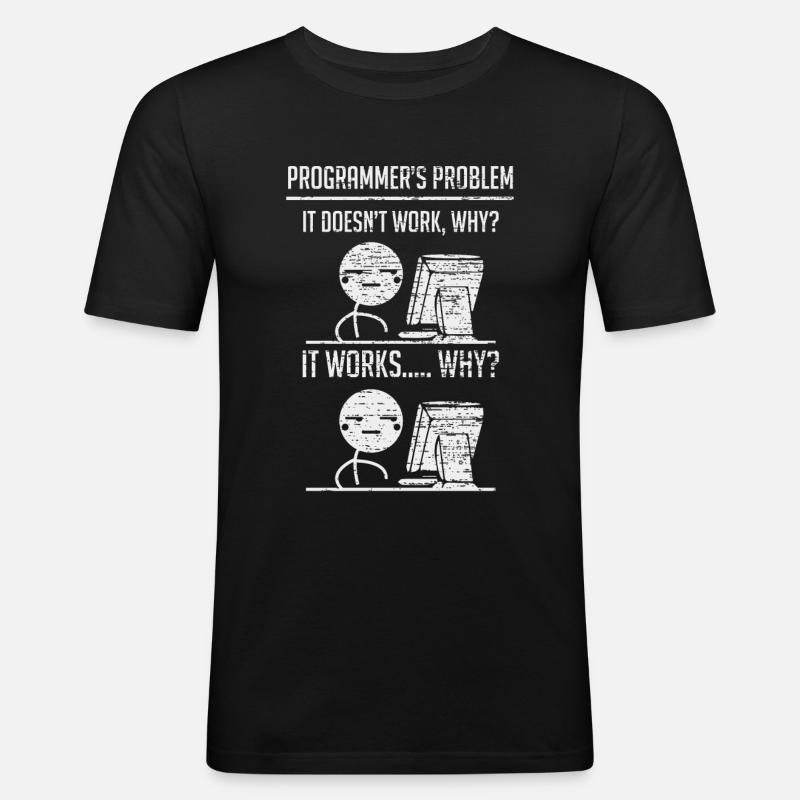 Programming programmers coding - Men's Slim Fit T-Shirt - black