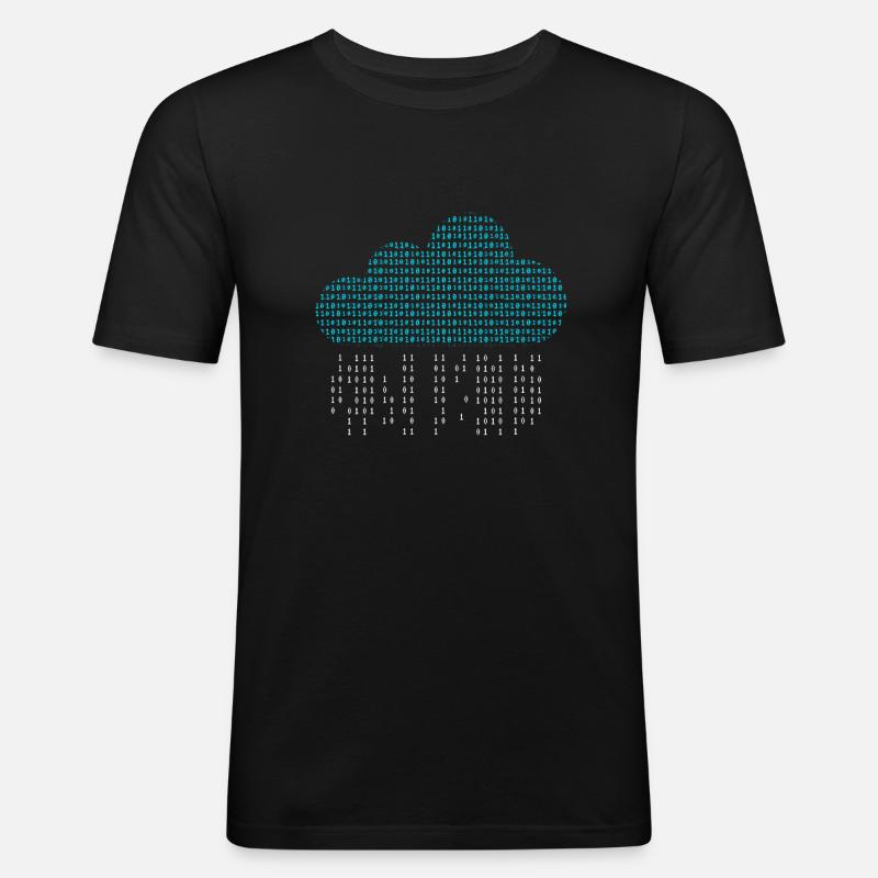 Software Engineer Binary Codes - Männer Slim Fit T-Shirt - Schwarz