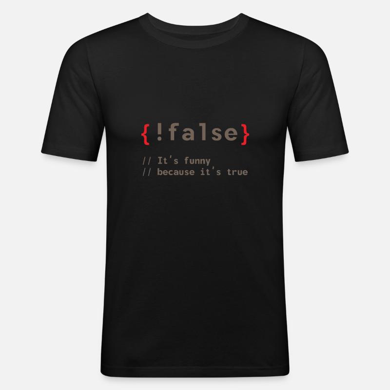 Coding Debug Admin Programme Cadeau - T-shirt près du corps Homme - noir