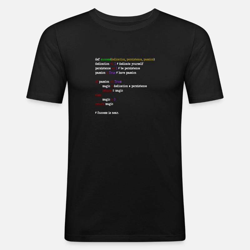 java code - Männer Slim Fit T-Shirt - Schwarz