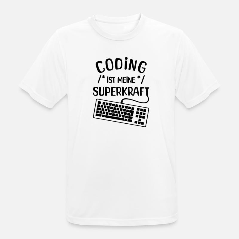Computer Code Statement Developer Computerfreak - Männer T-Shirt atmungsaktiv - Weiß