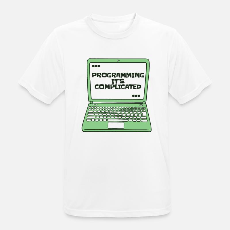Programming It's Complicated Developer Coder - Männer T-Shirt atmungsaktiv - Weiß