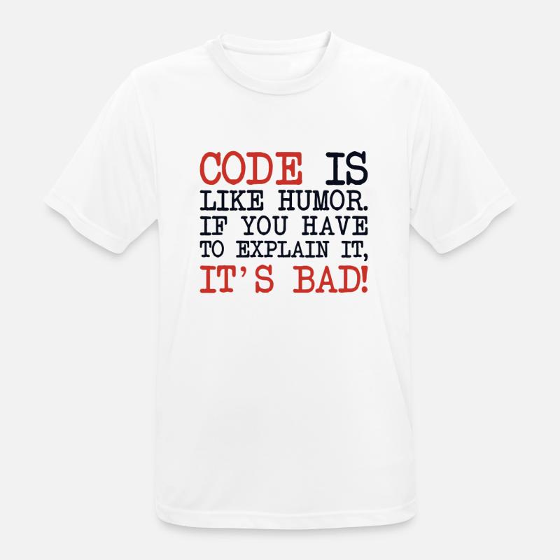 Code Explanation Developer Software Developer - Men's Breathable T-Shirt - white