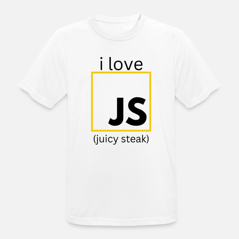 JavaScript web developer funny programming - Men's Breathable T-Shirt - white