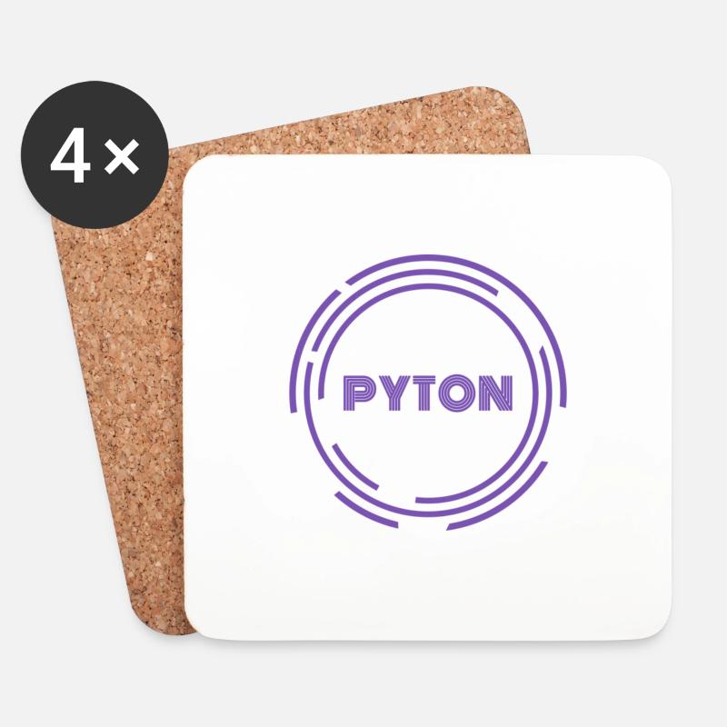Python - Untersetzer (4er-Set) - Weiß