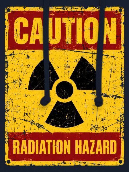 Strahlenwarnschild Radioaktiv - Nuklear - Caution