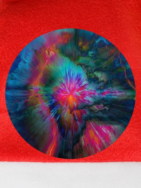 Radiale Farbexplosion