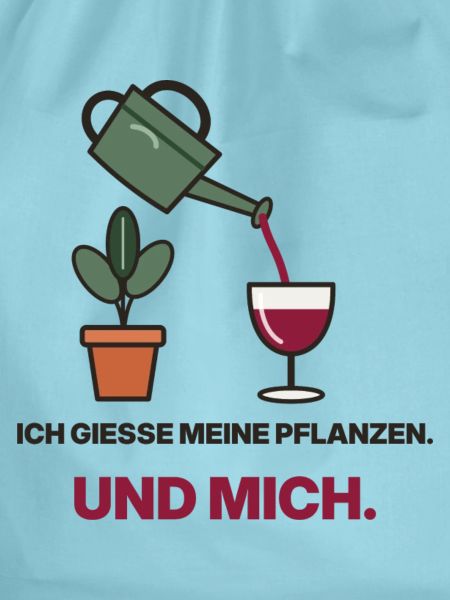 Gießen mit Wein und Grün