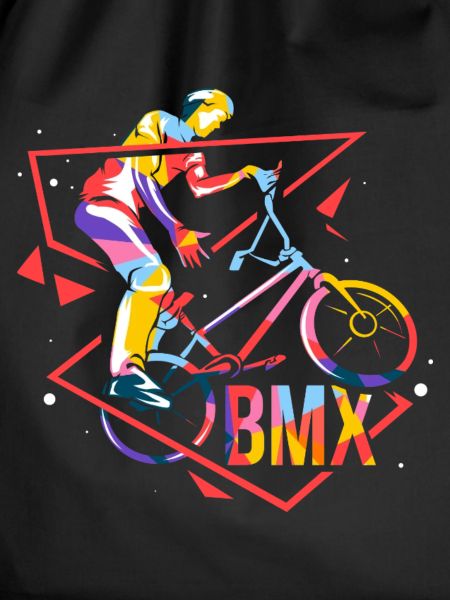 Trickreicher BMX Fahrer Halfpipe