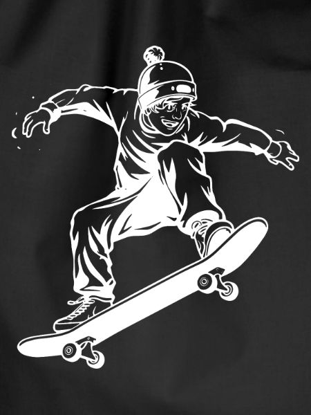 Skateboarding Junge Zeichnung